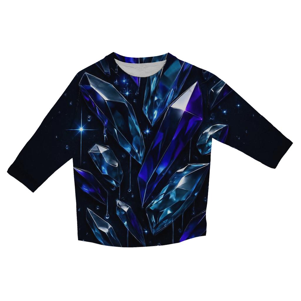 Midnight Prism Cascade trendy 3/4 sleeve tops