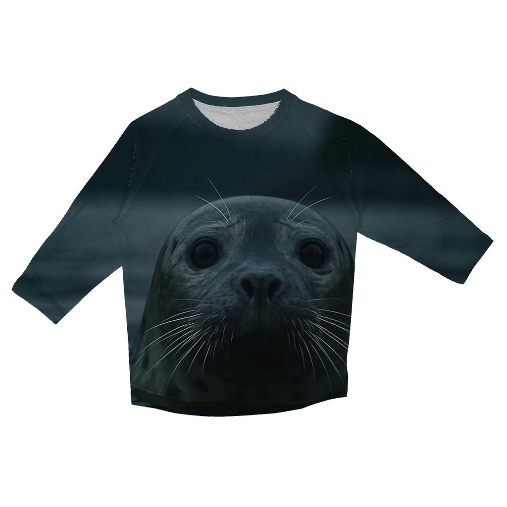 Aurora Surfacing Silent Harbor Seal designer 3/4 sleeve blouses