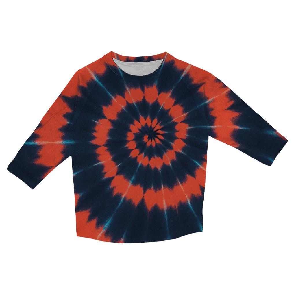 Nebula Spiral Over Dye Whorl custom 3/4 sleeve shirts