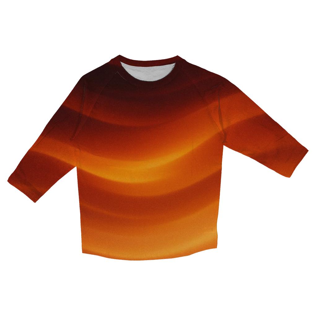 Molten Amber Drift trendy 3/4 sleeve tops