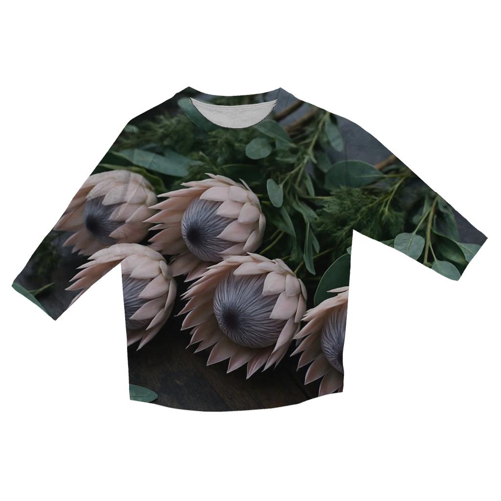 Protea And Fynbos Stem Sorting At A Coastal Flower Market cotton quarter sleeve shirts