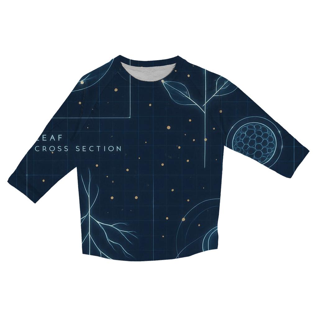 Cosmic Botanical Blueprint Atlas stylish quarter sleeve tops
