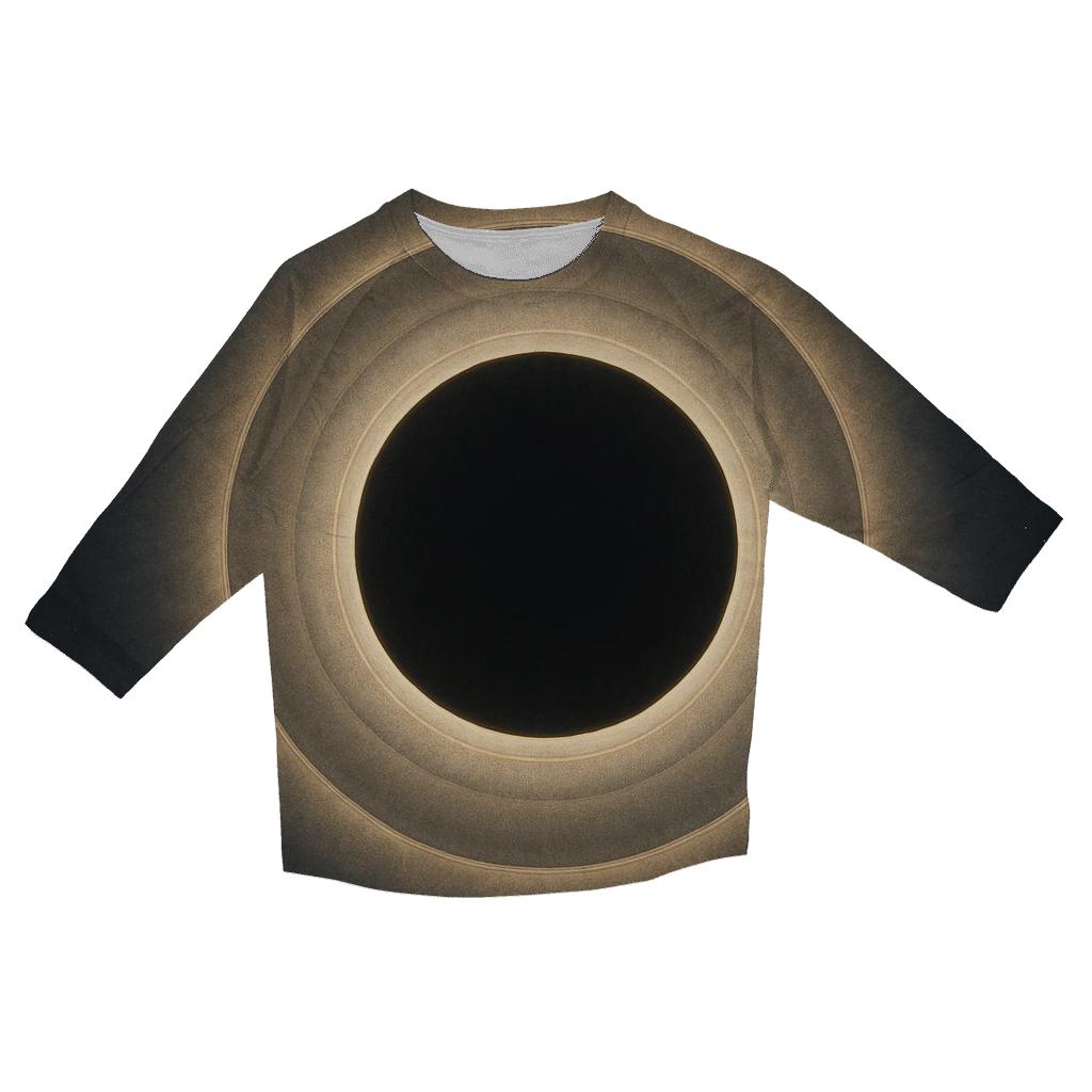 Eclipse Corona With Dust Halo Scallops printed three quarter sleeve shirts