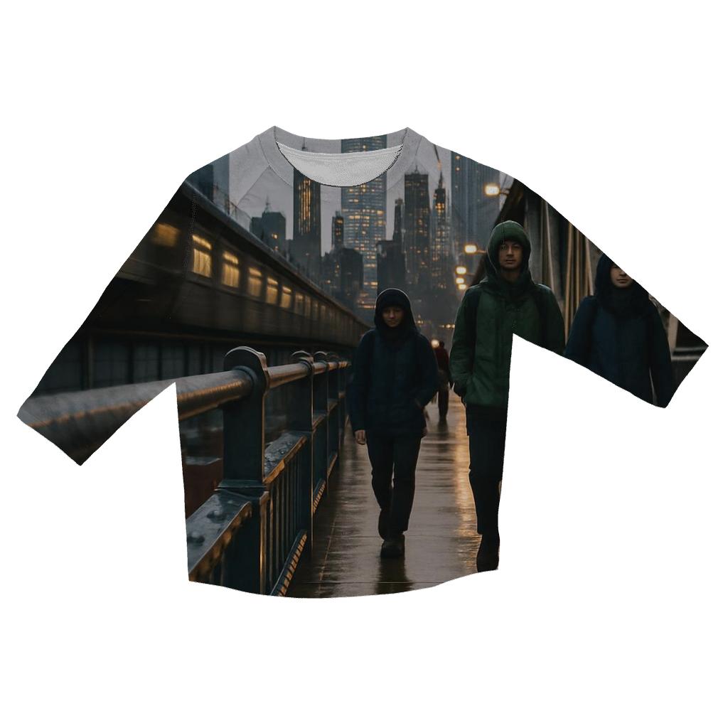 After The Rain From The Manhattan Bridge Walkway fashion 3/4 sleeve shirts
