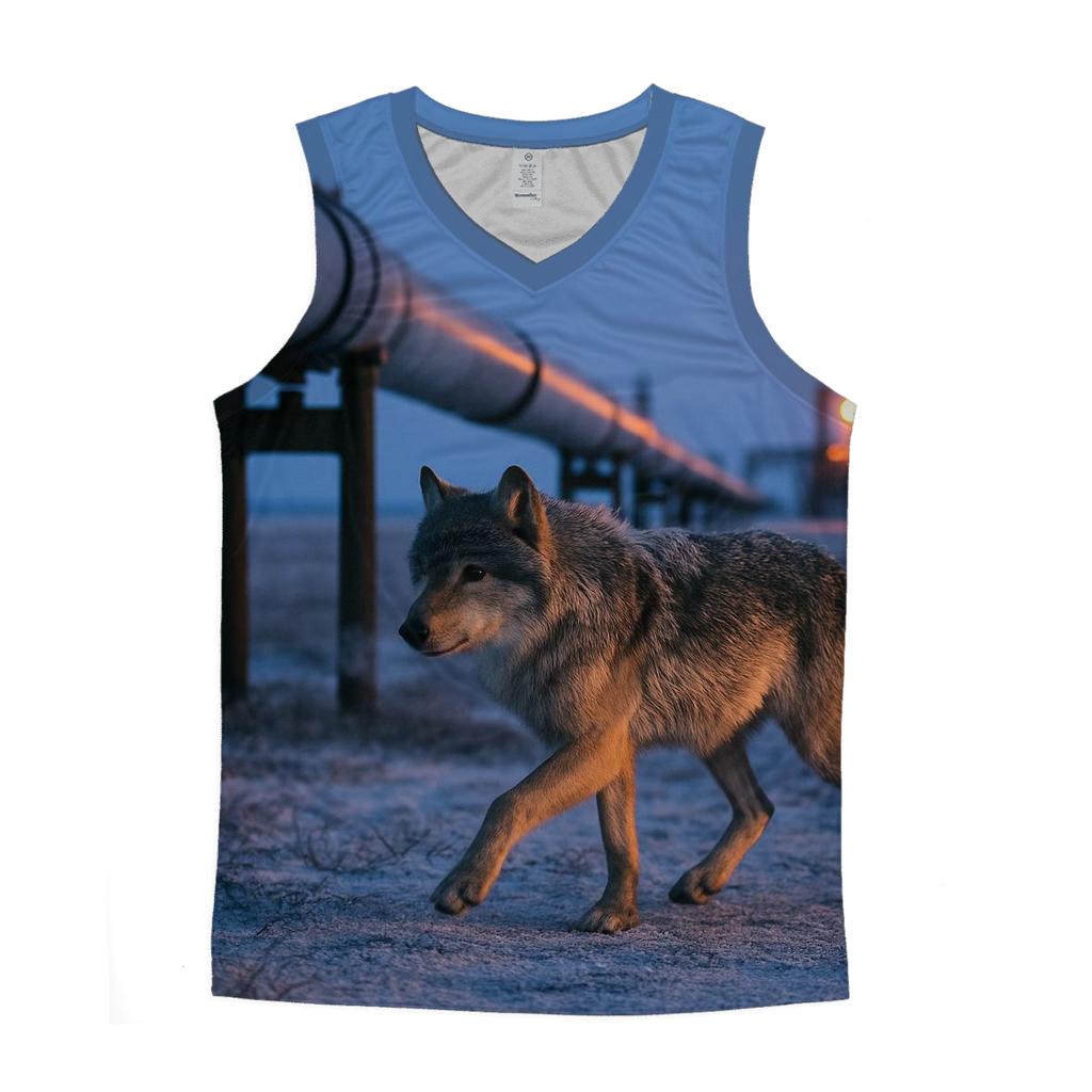 Arctic Pipeline Shadow Wolf personalized athletic tanks