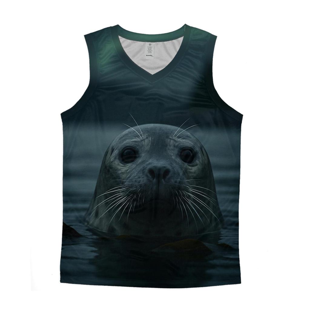 Aurora Surfacing Silent Harbor Seal personalized athletic tanks