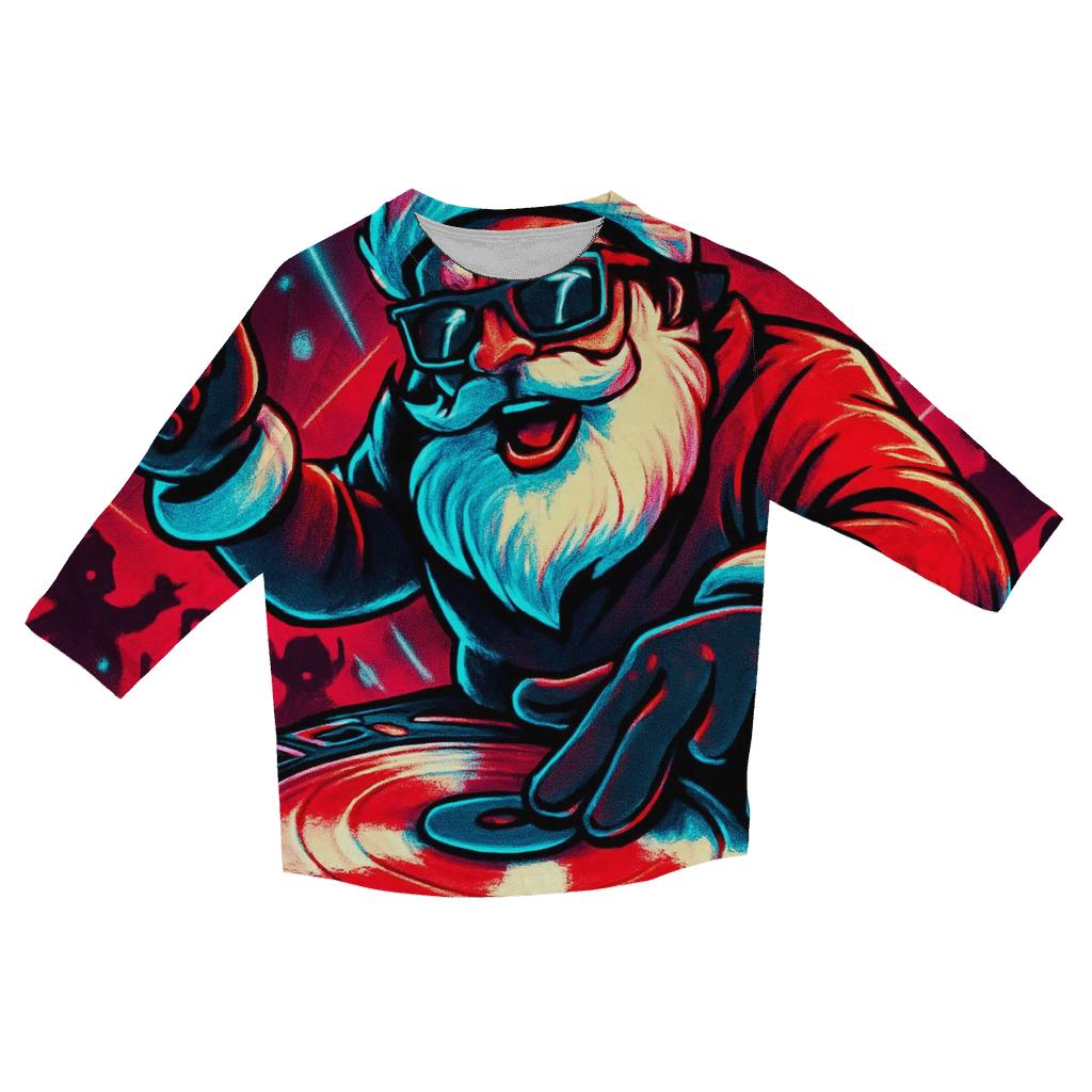 North Pole Vinyl Night Santa cotton quarter sleeve shirts