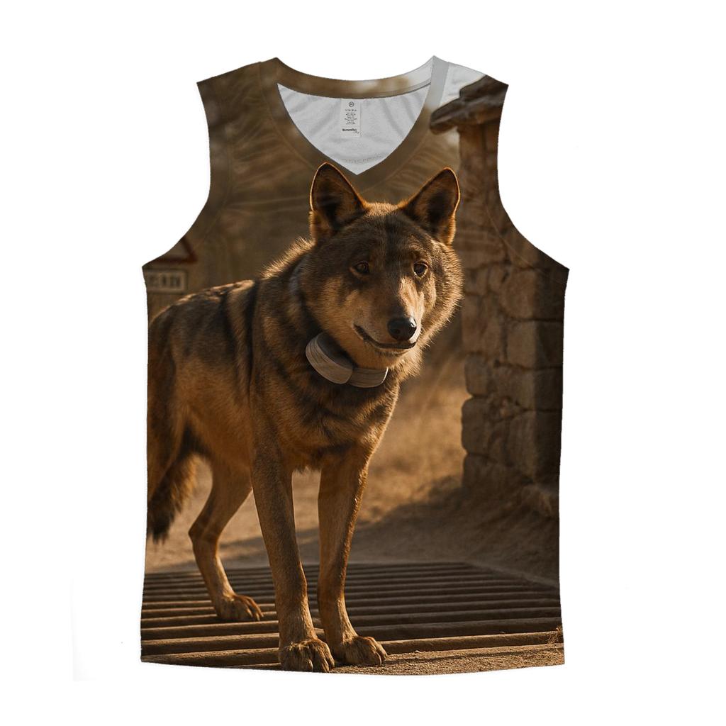 Iberian Wolf Research Collar Checkpoint personalized athletic tanks