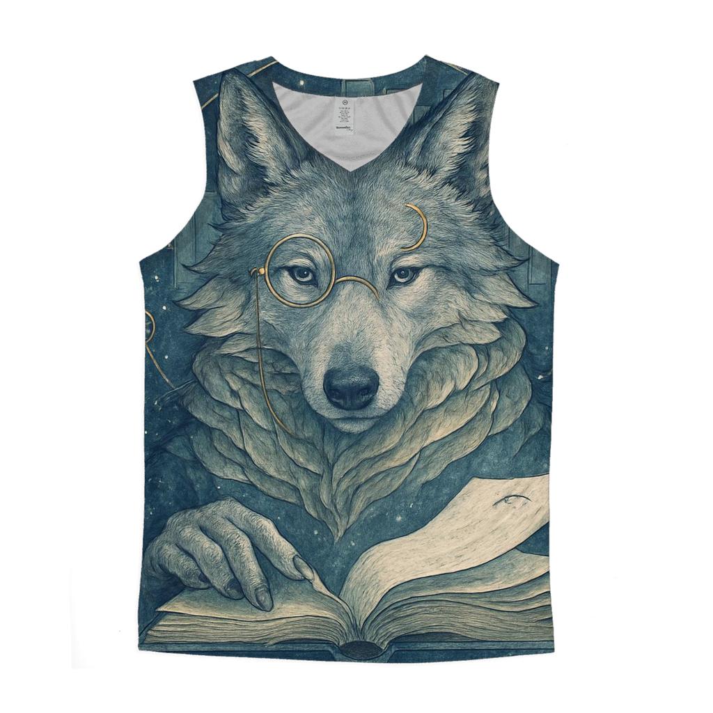 Lunar Archivist Wolf stylish racerback tanks