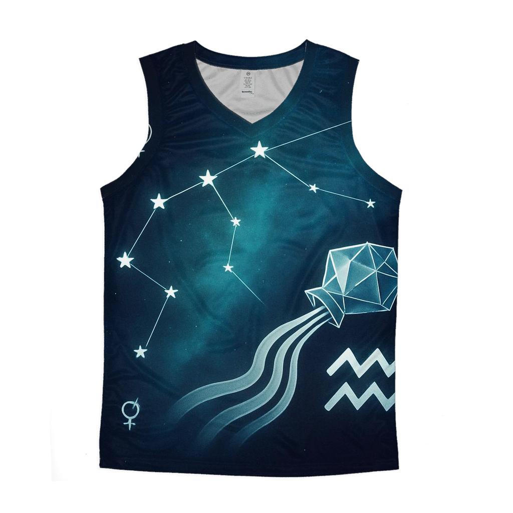 Aquarius Retrograde Water Bearer Sky Map stylish racerback tanks