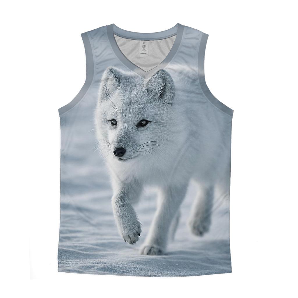 Frostline Patrol Arctic Fox designer workout tanks