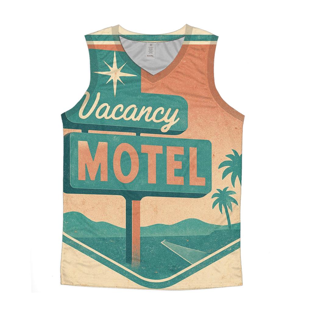 Classic 1950s Motel Vacancy Neon Badge designer workout tanks