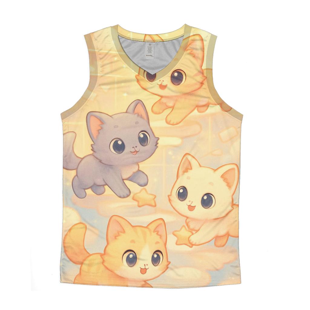 Sunrise Cloud Library Kittens designer workout tanks