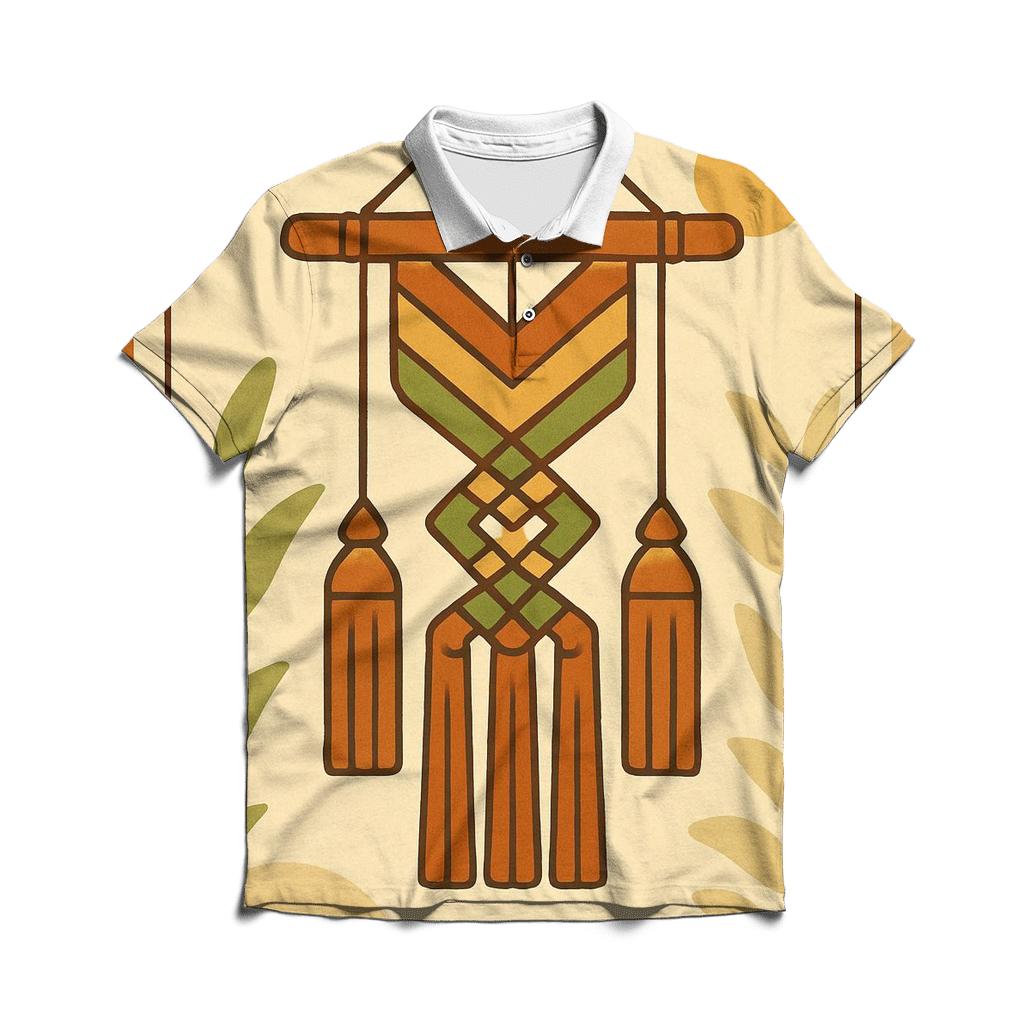 Groovy Macrame Wall Hang Geometry premium cotton polo shirts