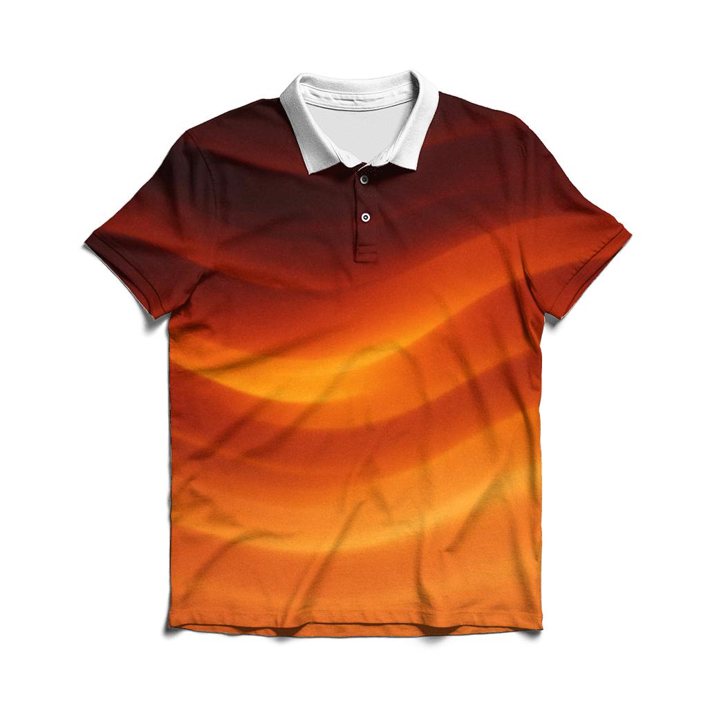 Molten Amber Drift designer slim fit polos