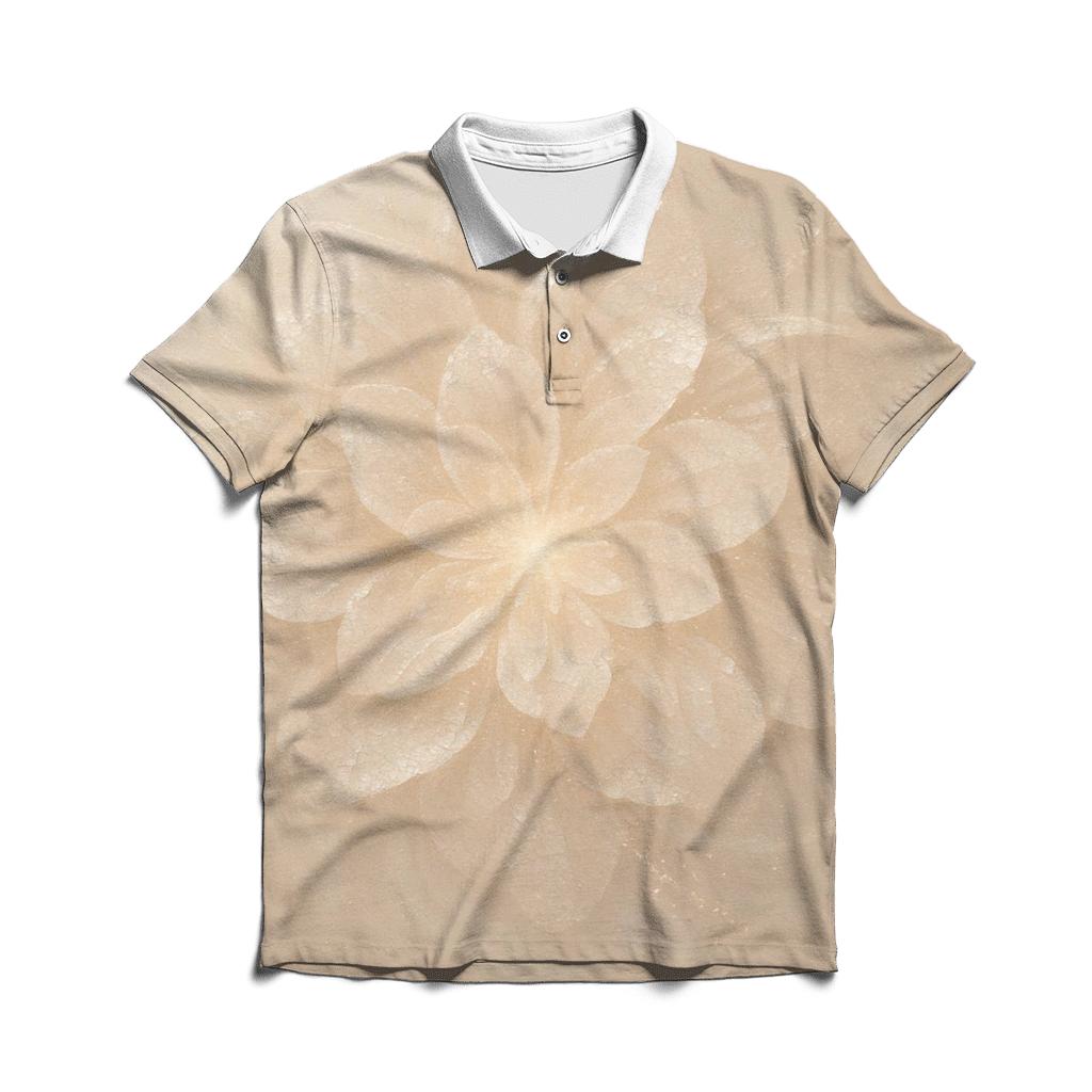 Champagne Sequin Nebula Bloom casual sports polo shirts