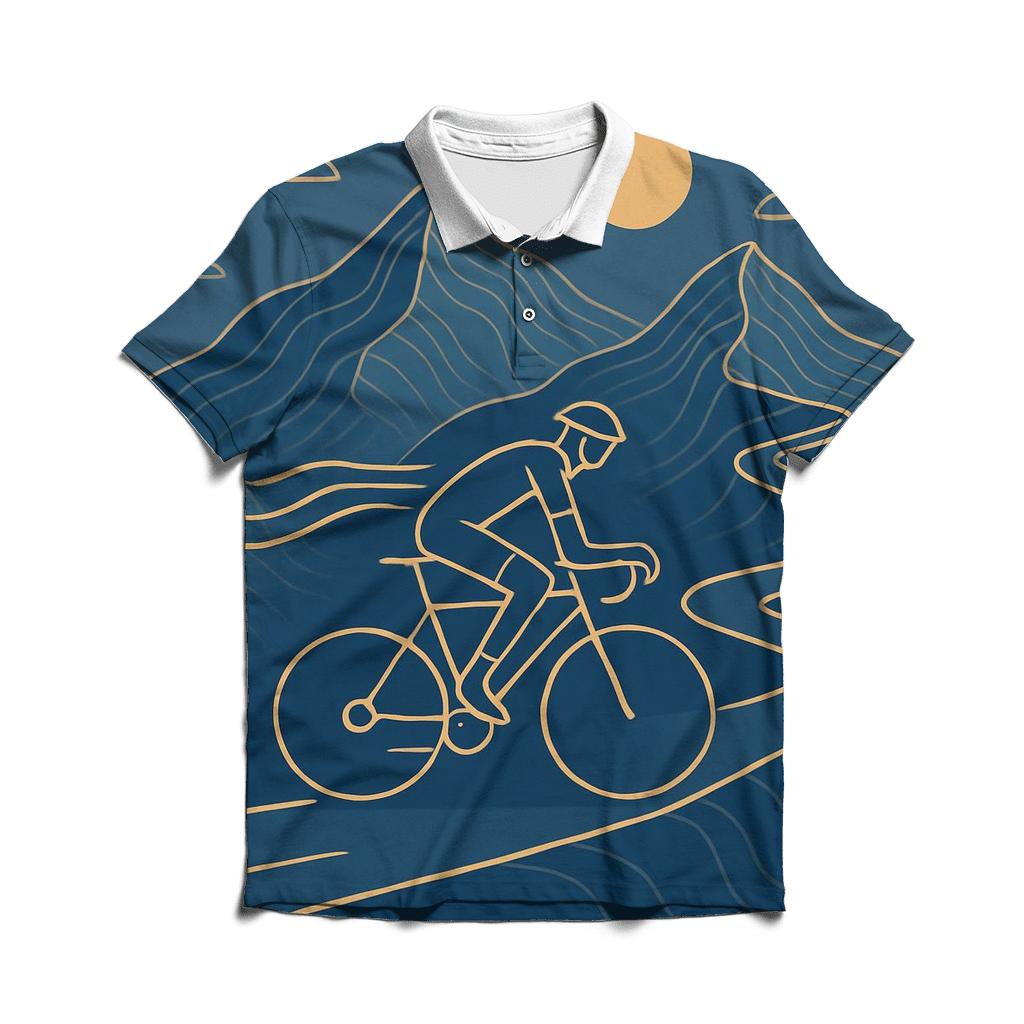 Mountain Linework Cycling Ascent personalized polo shirts