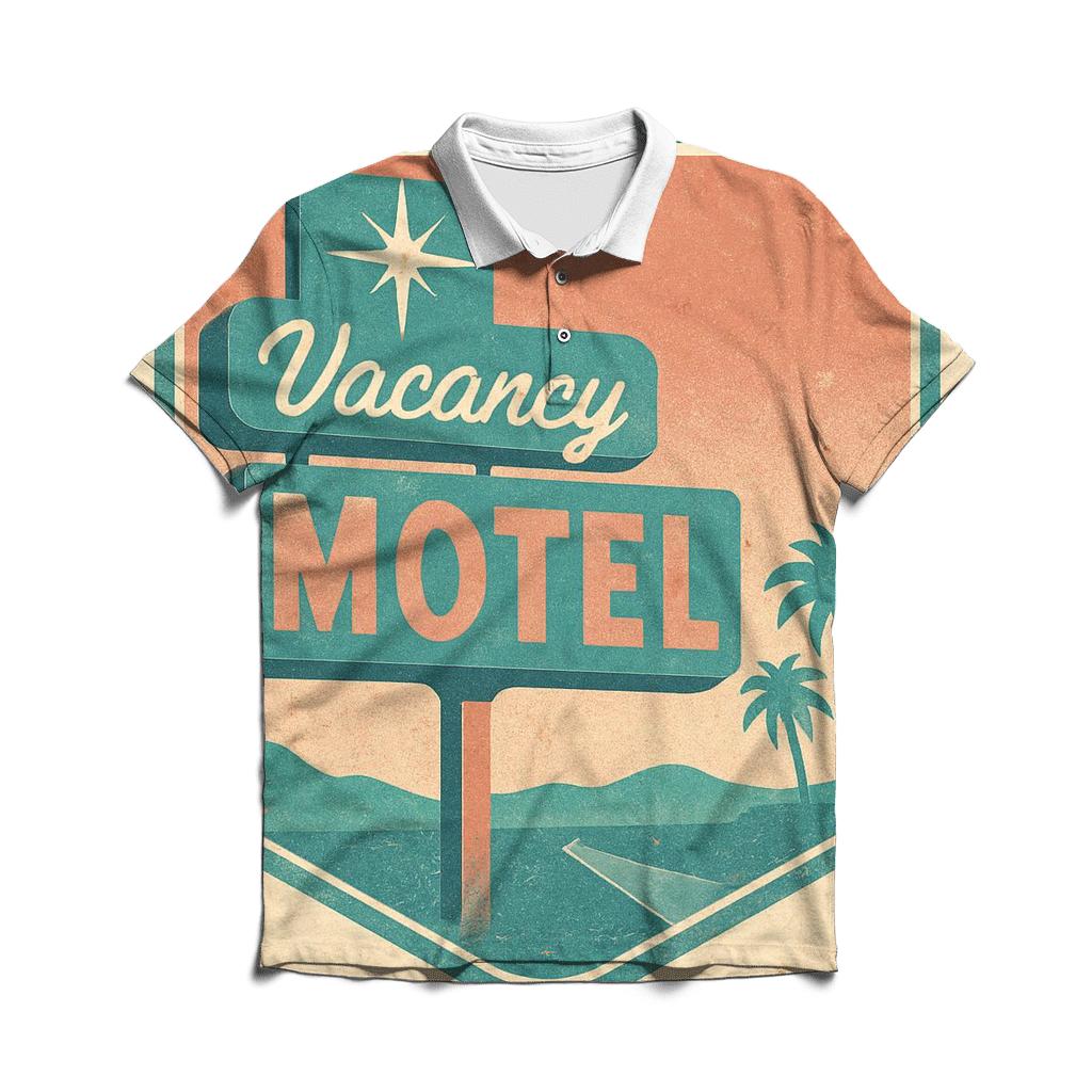 Classic 1950s Motel Vacancy Neon Badge classic pique polos