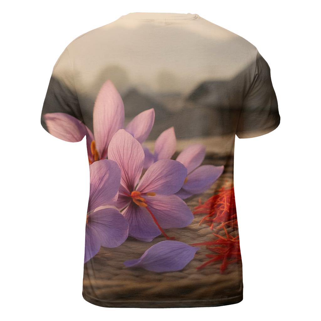 Saffron Crocus Stigmas Drying On A Kashmir Rooftop personalized full print shirts