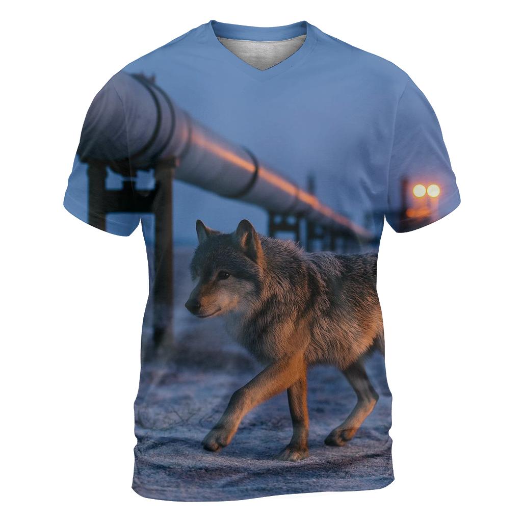 Arctic Pipeline Shadow Wolf designer pattern shirts