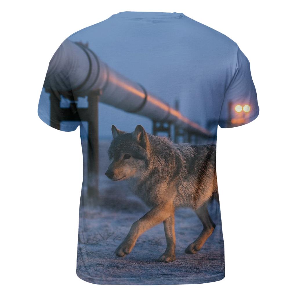 Arctic Pipeline Shadow Wolf designer pattern shirts