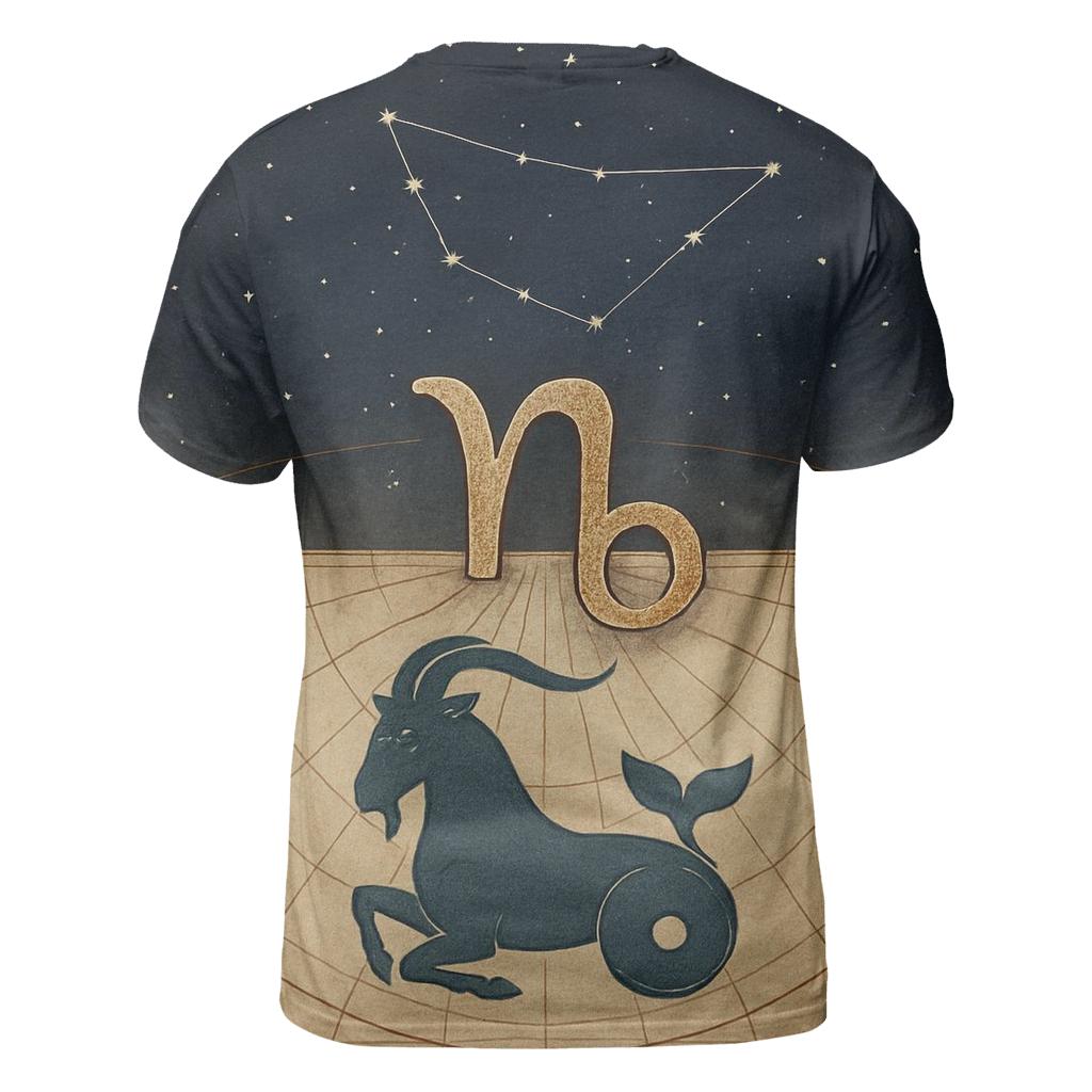 Capricorn Sea Goat Meridian Chart custom all-over print shirts