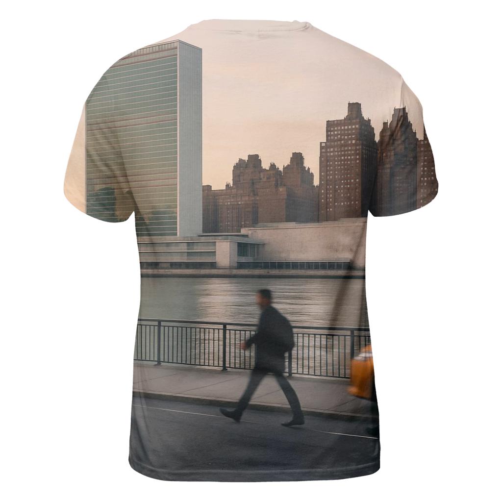 First Light Over The United Nations And Tudor City vibrant all-over design tees