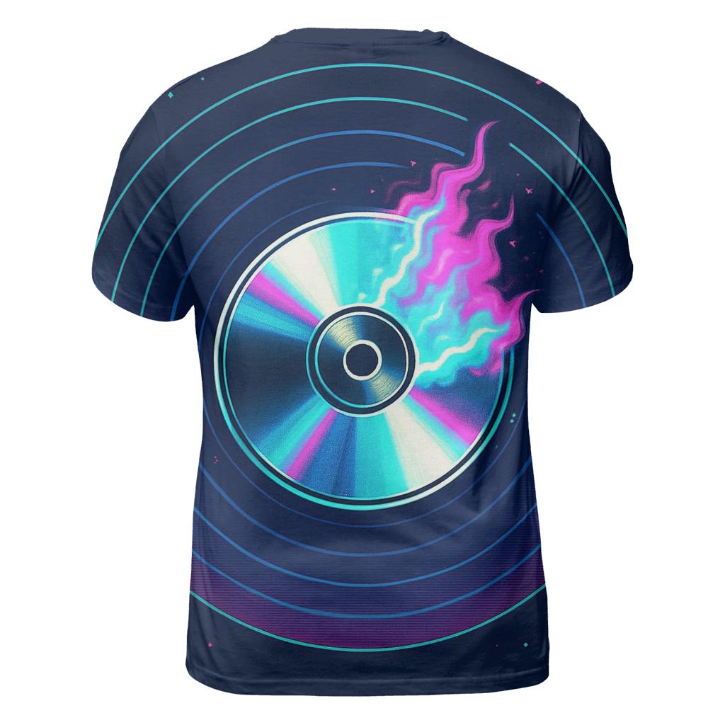 Laserdisc Nebula Pop Art vibrant all-over design tees