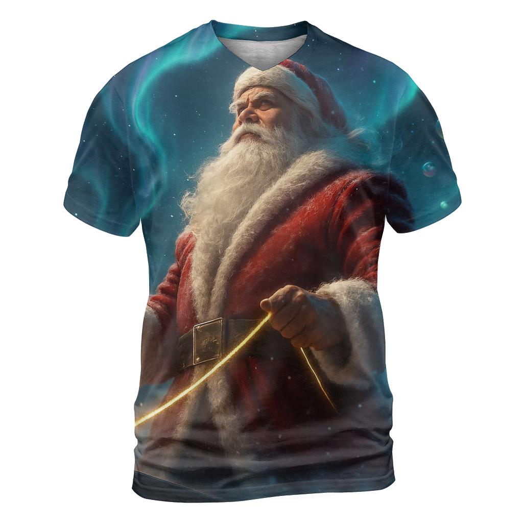 Aurora Sleigh Captain Santa custom all-over print shirts