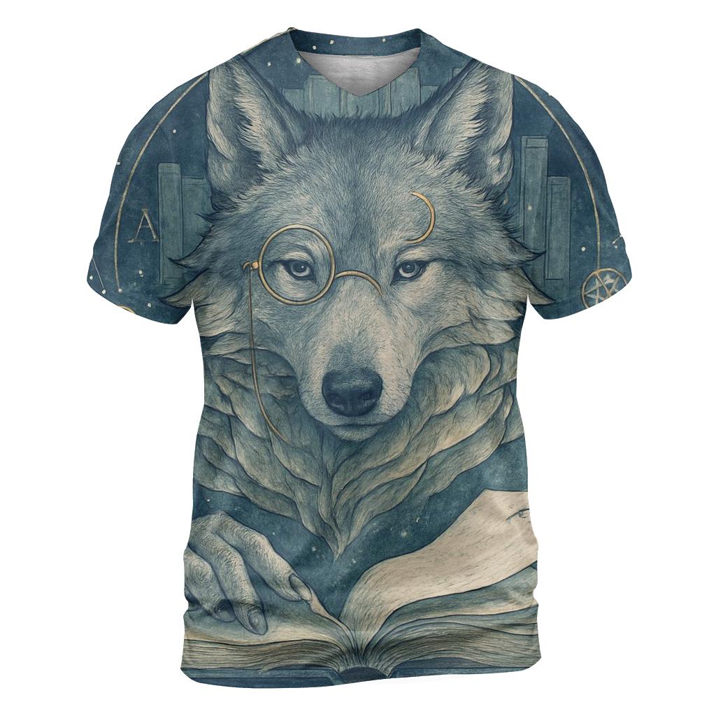 Lunar Archivist Wolf unique graphic print tees
