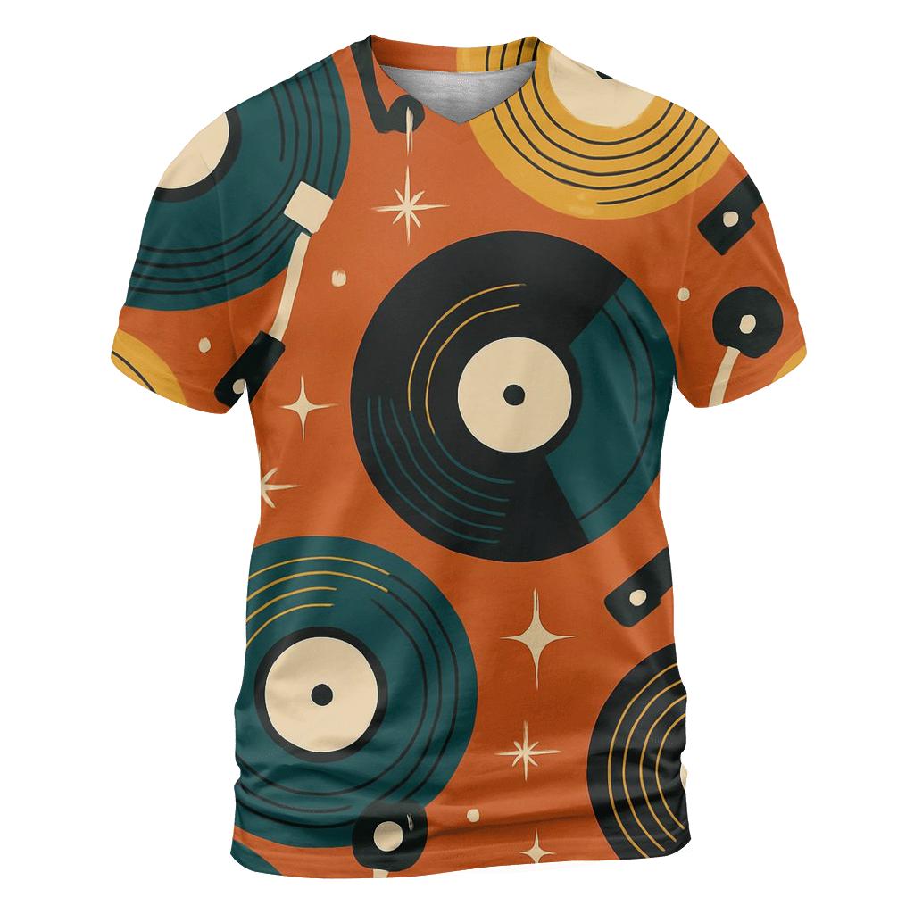 Vinyl Record Carousel Pattern custom all-over print shirts