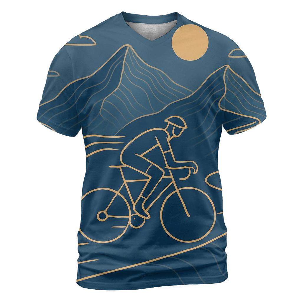 Mountain Linework Cycling Ascent trendy printed shirt styles