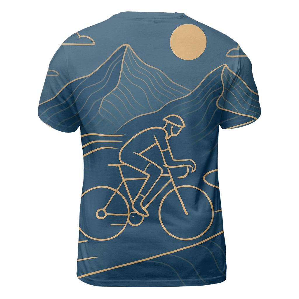 Mountain Linework Cycling Ascent trendy printed shirt styles