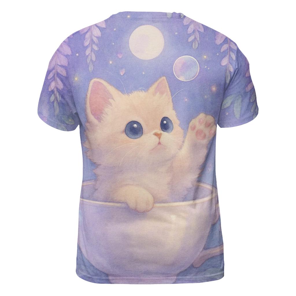 Moonlit Teacup Kitten Garden personalized full print shirts