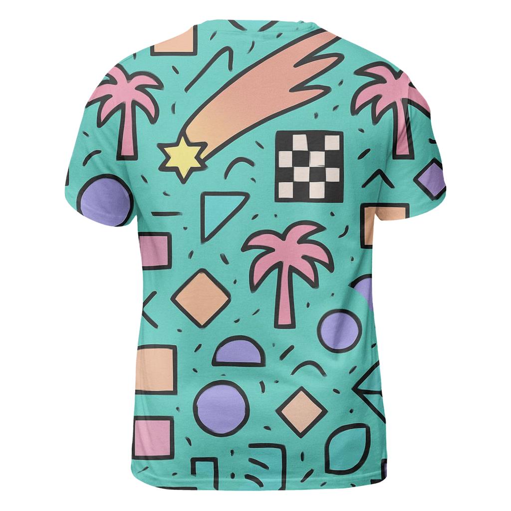 Memphis Comet Mall Pattern trendy printed shirt styles