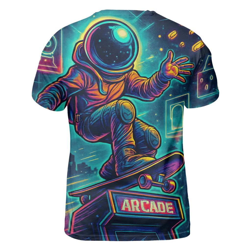 Midnight Arcade Astronaut creative print fashion shirts