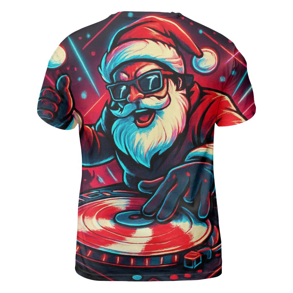 North Pole Vinyl Night Santa unique graphic print tees