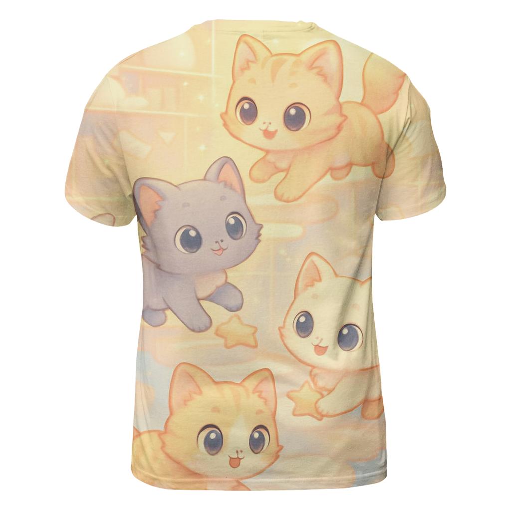 Sunrise Cloud Library Kittens designer pattern shirts