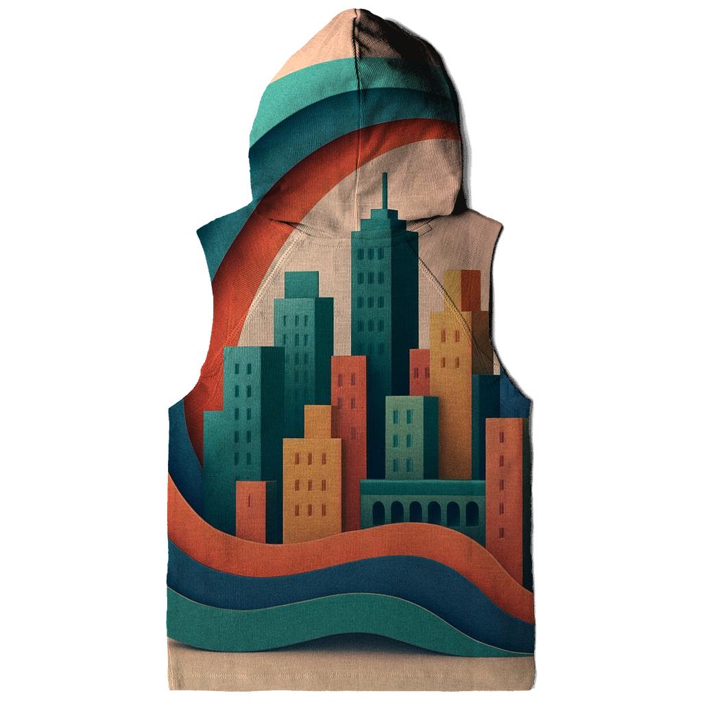 Prismatic Paper Cut City Mirage designer hoodies