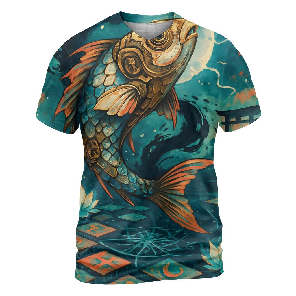 Clockwork Koi Storm Shrine designer pattern shirts