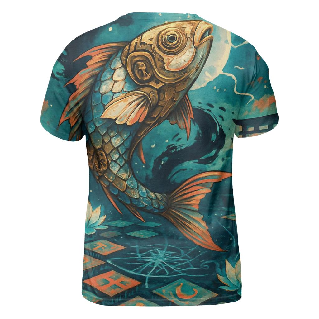 Clockwork Koi Storm Shrine designer pattern shirts