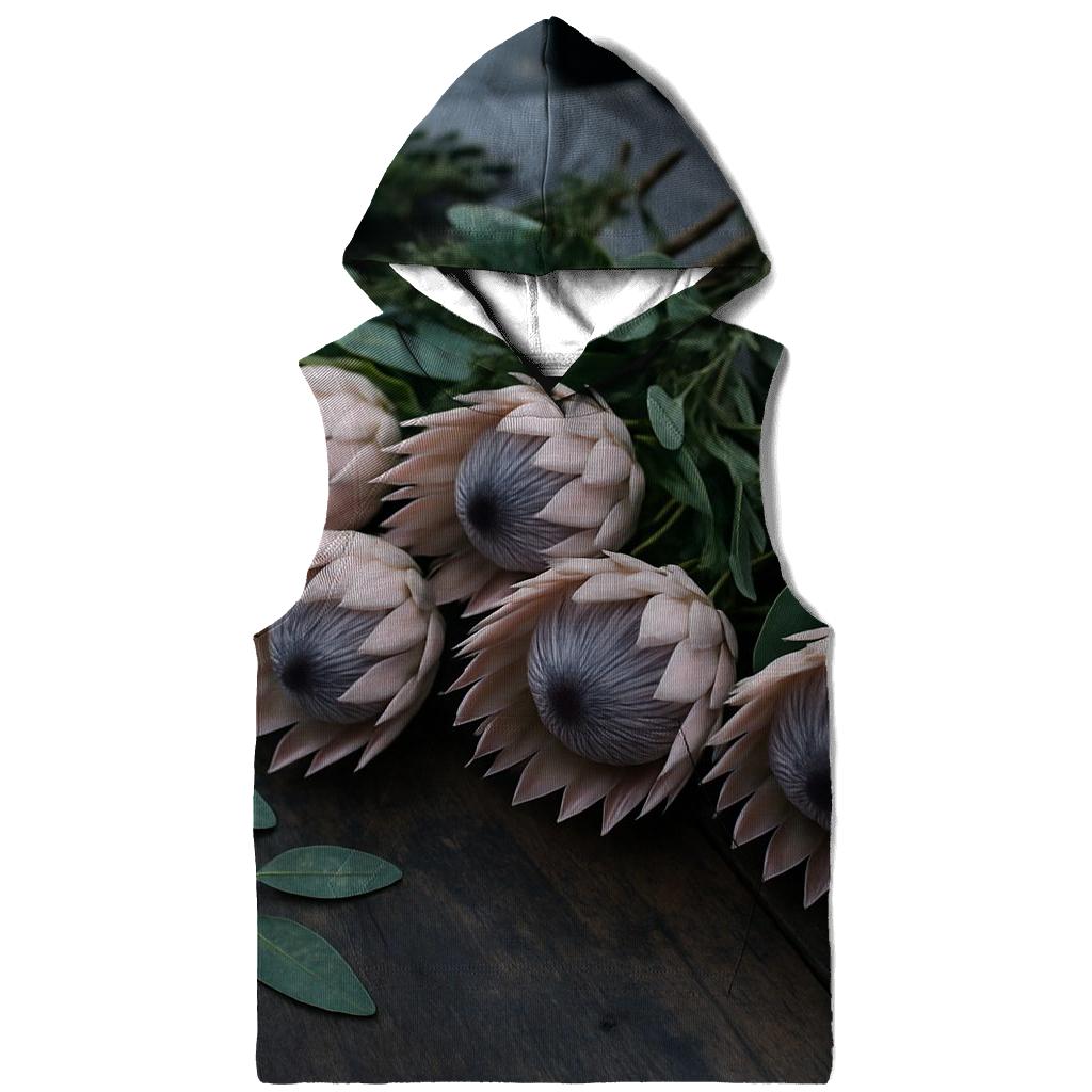 Protea And Fynbos Stem Sorting At A Coastal Flower Market heavyweight hoodies