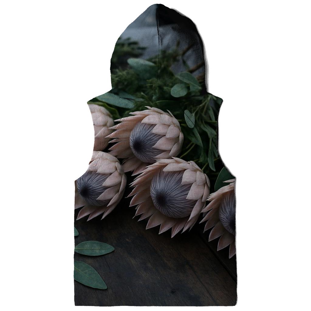 Protea And Fynbos Stem Sorting At A Coastal Flower Market heavyweight hoodies