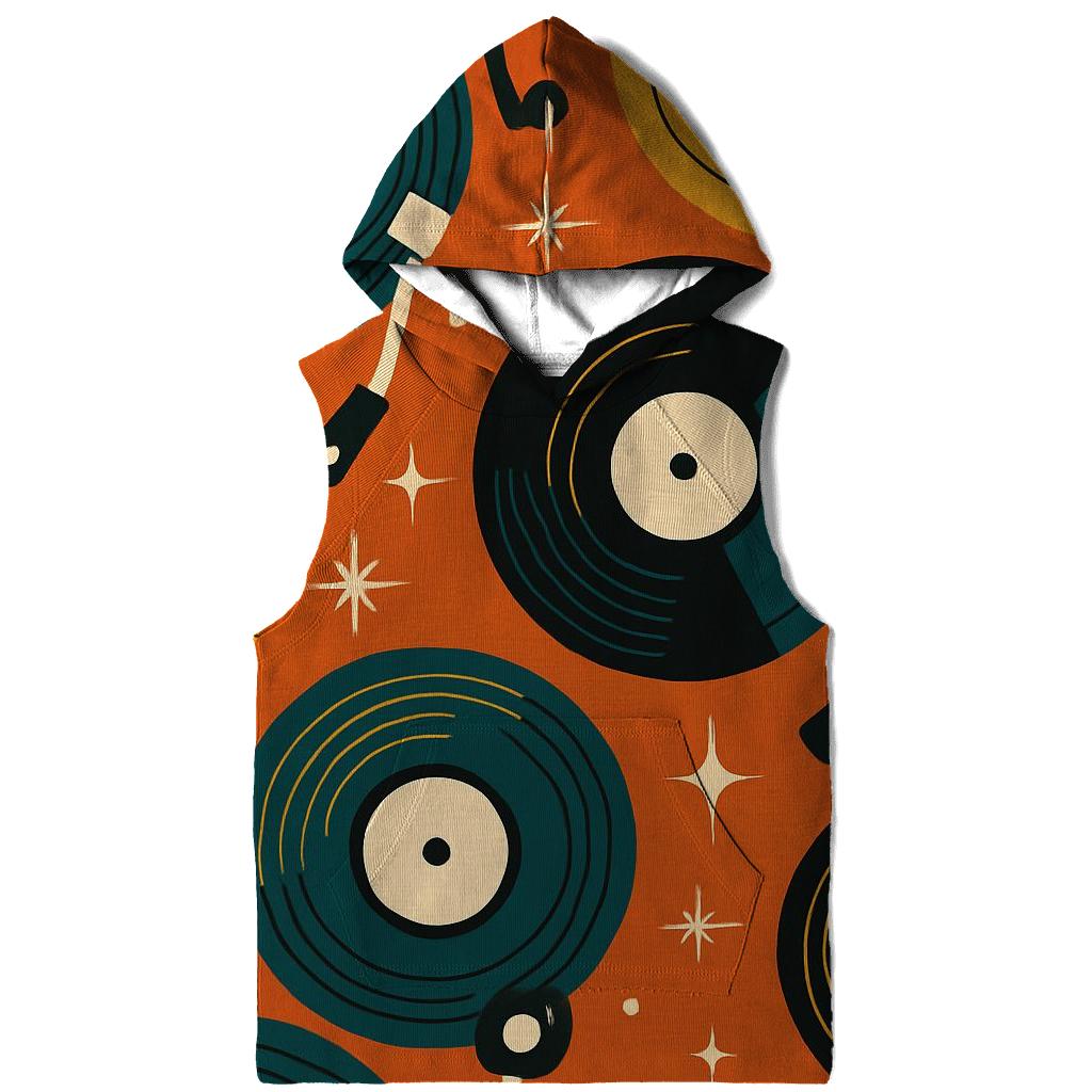 Vinyl Record Carousel Pattern heavyweight hoodies