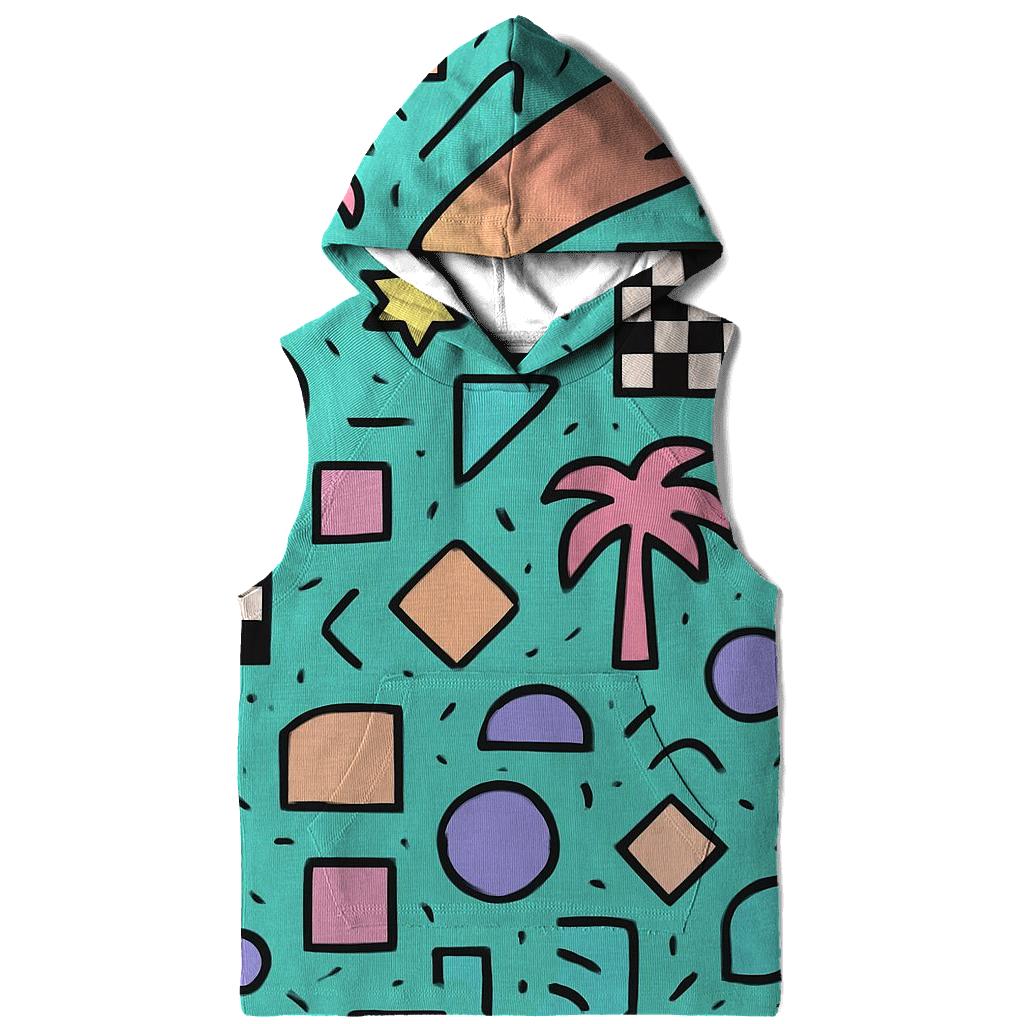 Memphis Comet Mall Pattern zip-up hoodies