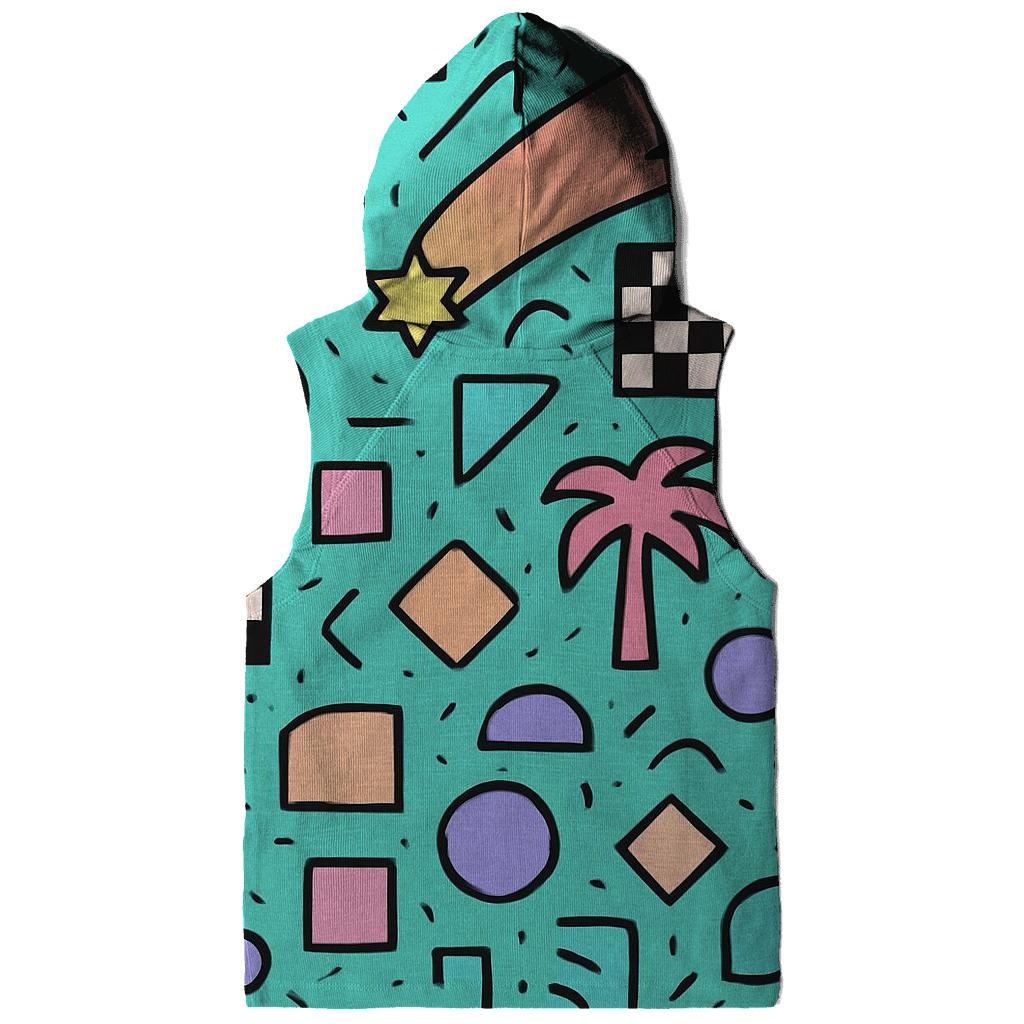 Memphis Comet Mall Pattern zip-up hoodies
