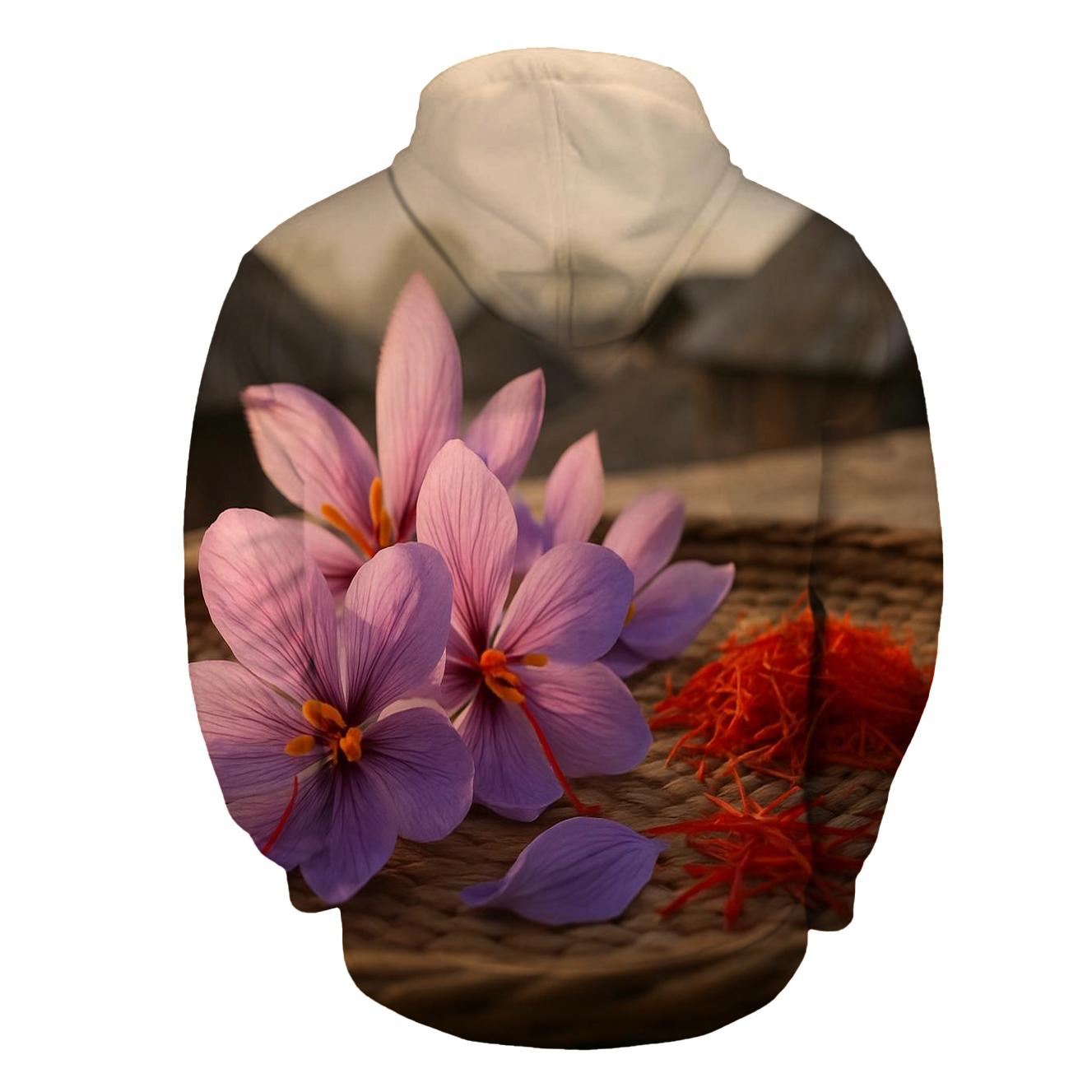 Saffron Crocus Stigmas Drying On A Kashmir Rooftop hoodies fashion