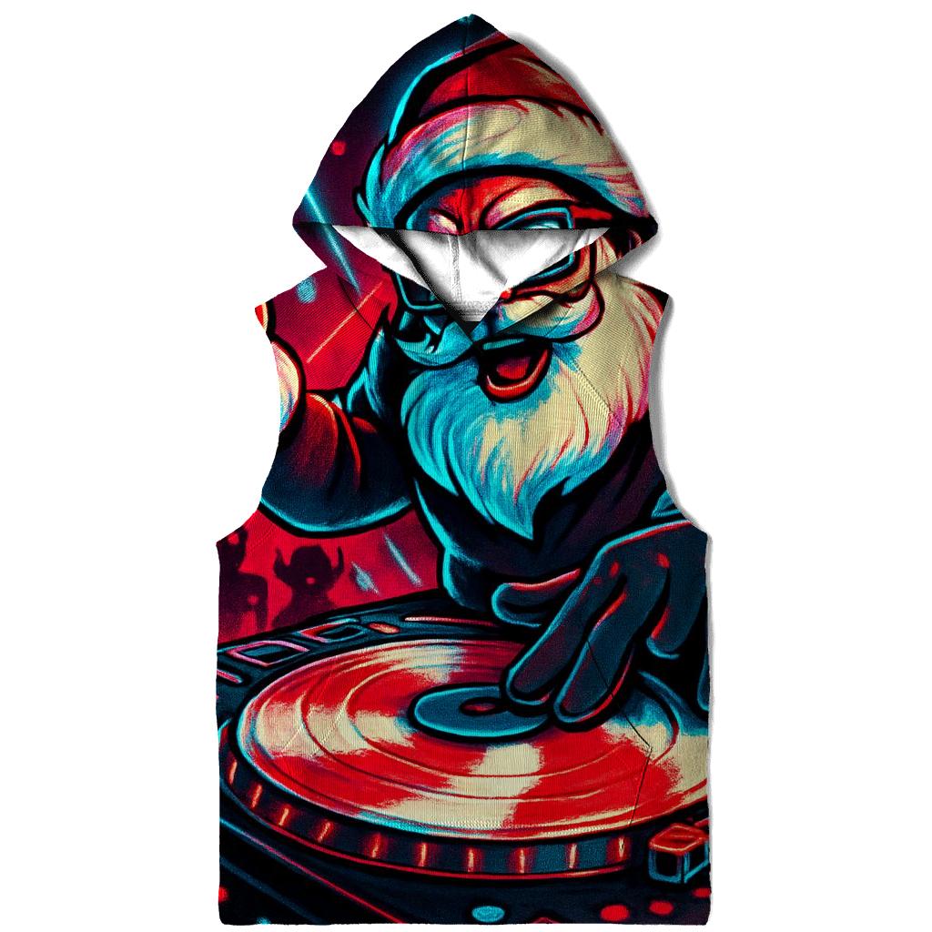 North Pole Vinyl Night Santa graphic hoodies