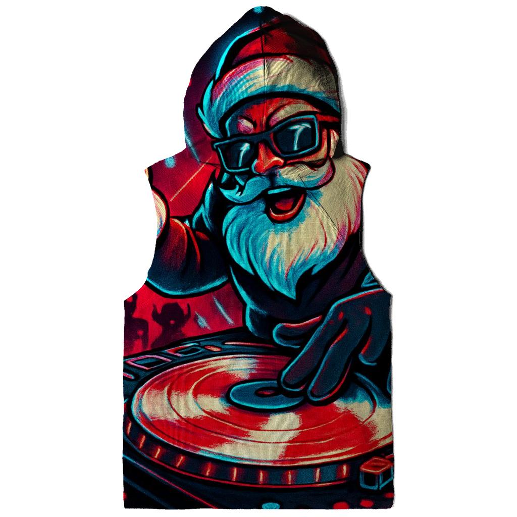 North Pole Vinyl Night Santa graphic hoodies