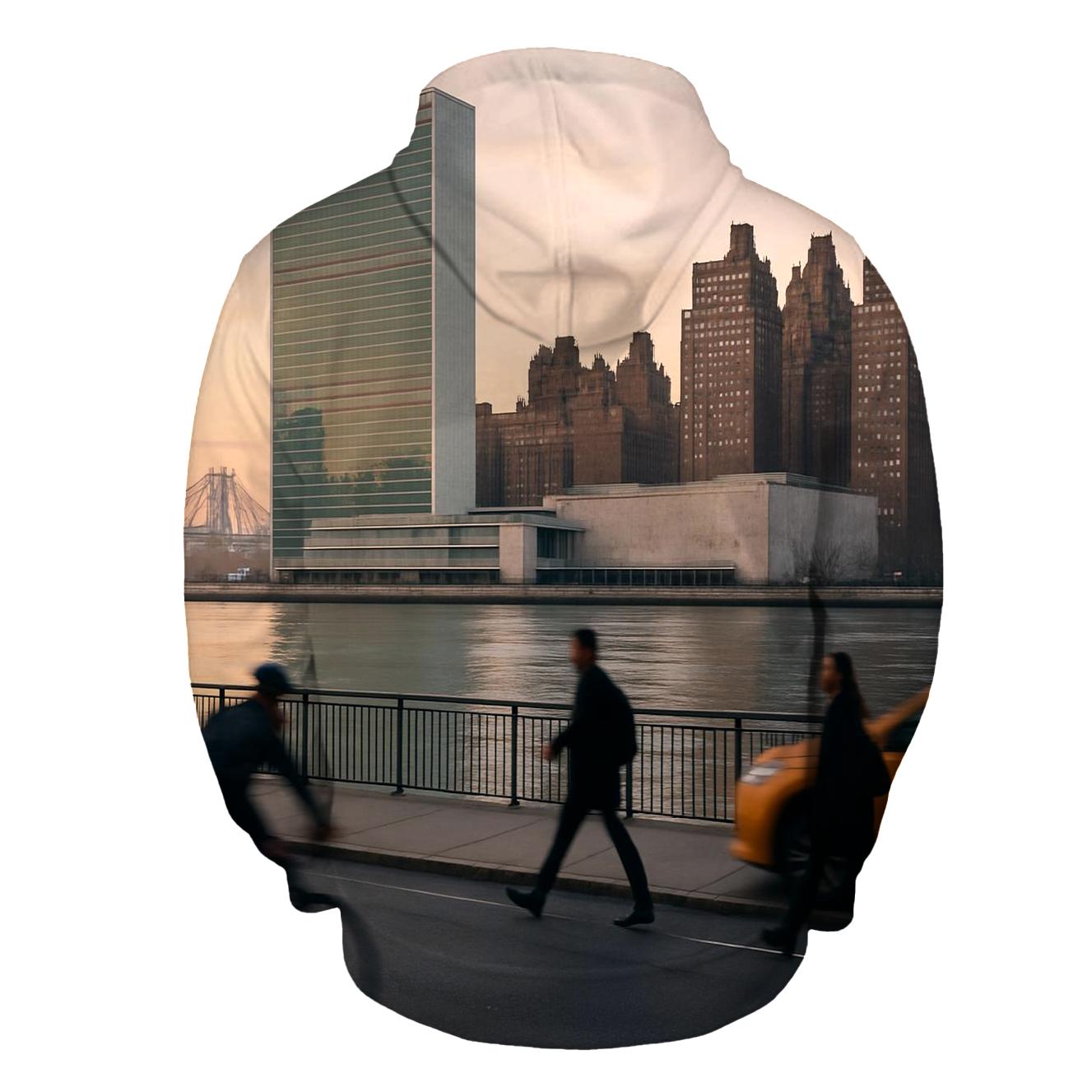 First Light Over The United Nations And Tudor City premium hoodies